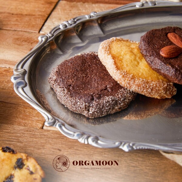 유기가공식품 전문베이커리 올가문,쇼콜라 통아몬드 쿠키 Chocolat whole-Almond Cookies